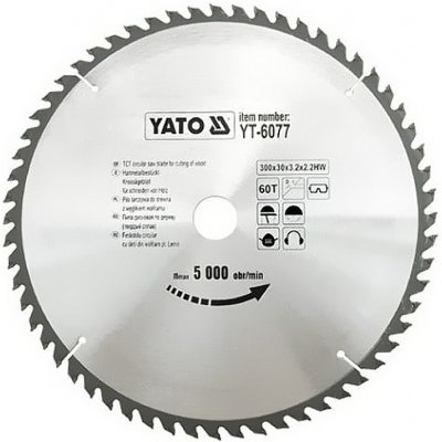 Kotouč na dřevo 300 x 30 mm 60z Yato YT-6077 – Zboží Mobilmania