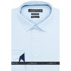 AMJ kolekce Lui Bentini košile dlouhý rukáv slim fit LDS230 modrá s jemnou strukturou