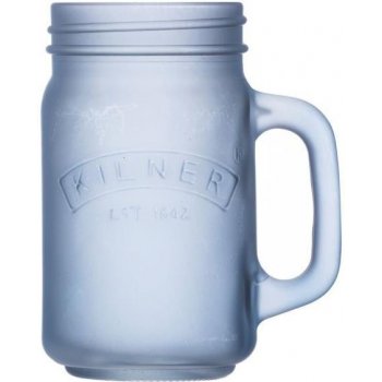 KILNER Sklenice s uchem Purple Frosted 400 ml