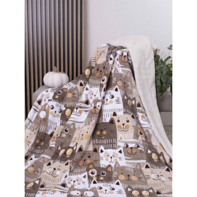 MKLuzkoviny.cz Beránková deka mikroplyš Exclusive Kočičí invaze 150x200 – Sleviste.cz