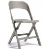 Zahradní židle a křeslo Gaber Plastová sklopná židle FLAP hnědo-šedá