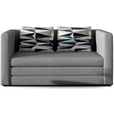Nejlevnější nábytek Uviforme 02 s dekorativními polštáři, světle šedá látka – Zboží Mobilmania
