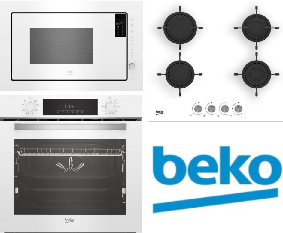 Set Beko BBIM14300WMS + HILG64220SW + BMGB25333WG