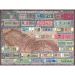 Peněžní nástěnná mapa Československa 1918 - 1992, 160 x 120 cm, lamino + dřevěný rám – Hledejceny.cz