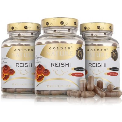 Golden Nature 2+1 GN Exclusive Reishi 50% polysacharidů 300 kapslí – Hledejceny.cz