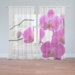 Sablio Záclony Fialové orchideje: 2ks 150x250cm – Hledejceny.cz