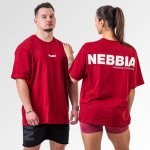 Nebbia GYM ESSENTIALS Oversized tričko červené – Hledejceny.cz