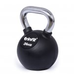 TRINFIT Kettlebell kov guma s chrom madlem 24 kg – Sleviste.cz