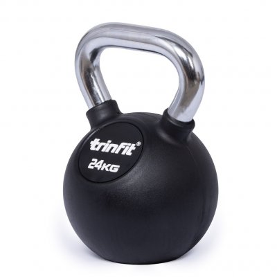TRINFIT Kettlebell kov guma s chrom madlem 24 kg – Sleviste.cz