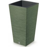 Prosperplast Květináč FURU SQUARE 24 cm zemitě zelený – Zboží Mobilmania