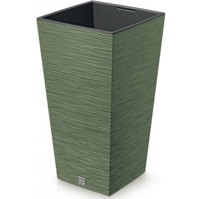 Prosperplast Květináč FURU SQUARE 24 cm zemitě zelený – Zboží Mobilmania