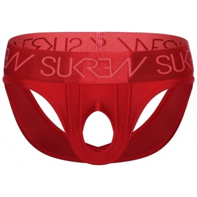 Slipy Sukrew U-Style V-Brief Liberty Red vpředu i vzadu otevřené – Zboží Dáma
