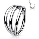 Šperky4U Segment trojitý kruh helix cartilage tragus piercing titan TIT1126ST-1208 – Zboží Dáma
