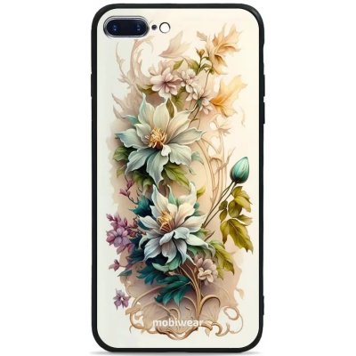 Pouzdro Mobiwear Glossy Apple iPhone 8 Plus - G014G Krémové květy