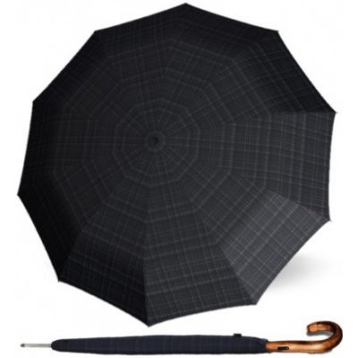 Knirps S.770 long prints check pánský holový deštník černý – Zboží Dáma