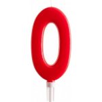 Dekora Svíčka na dort 15cm číslo 0 červená – Zbozi.Blesk.cz