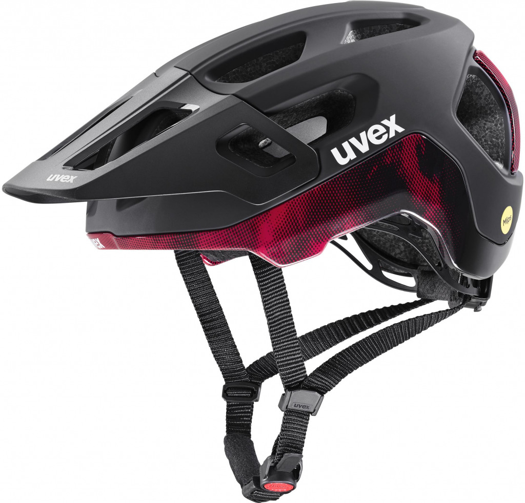 Uvex REACT MIPS black-RUBY red matt 2024