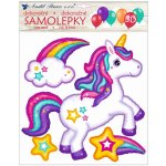 Room Decor 10269 Dětská samolepicí 3D dekorace na stěnu jednorožec ( 30 x 30 cm ) – Hledejceny.cz