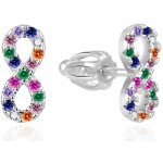 Agato Třpytivé stříbrné náušnice Nekonečno AGT-E171SC – Zboží Dáma