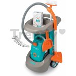 Smoby úklidový vozík s elektronickým vysavačem Rowenta Aqua Clean a doplňky 330306 – Zbozi.Blesk.cz