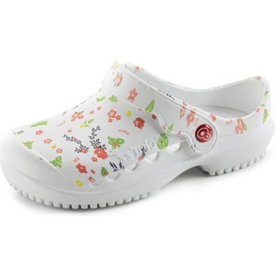 Schu´zz Protec dámská obuv 0132 bílá potisk květiny – Zboží Mobilmania
