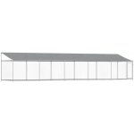 vidaXL Klec pro psy se střechou a dvířky šedá 100 x 200 x 200 cm – Zboží Dáma