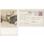 PRAHA. T. F. Šimon z Nového Světa na Hradčanech. Barevný lept. – Sleviste.cz