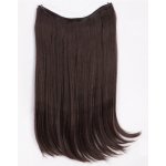 Vlasové příčesky HALO 40 cm - tmavě hnědý – Sleviste.cz