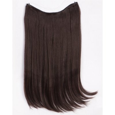 Vlasové příčesky HALO 40 cm - tmavě hnědý – Sleviste.cz