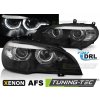 Přední světlomet Přední světla xenon D1S 3D LED DRL angel eyes, AFS BMW X5 E70 07-10 černá