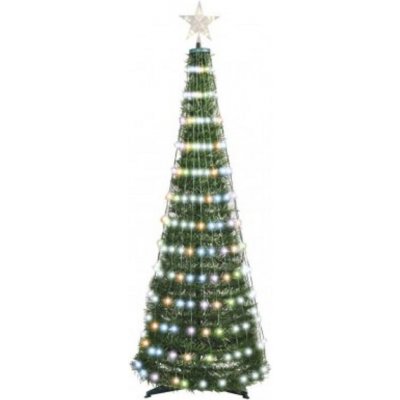 EMOS LED vánoční stromek se světelným řetězem a hvězdou 1,5 m vnitřní ovladač časovač RGB 1550044022 D5AA02
