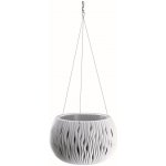 Prosperplast Květináč s vkladem a ocel. lankem SANDY BOWL WS bílý 29 cm – Zboží Dáma