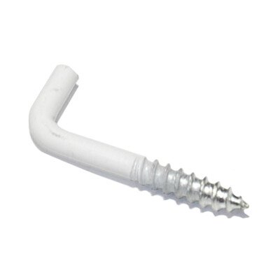 Skoba s vrutem, 25x2,5mm, bílý lak – Sleviste.cz