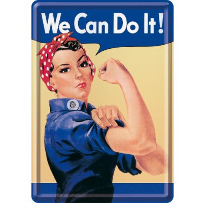 Postershop Plechová pohlednice - We Can Do It! – Zbozi.Blesk.cz