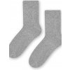 Steven dámské pruhované vlněné ponožky šedá melanž