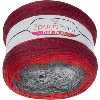 Bellatex Příze SpagoYarn Rainbow Šedá,Červená,Vínová 250g / 1000 m – Sleviste.cz