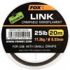 Rybářský vlasec a ocelové lanko Fox Edges Link Trans Khaki Mono 20m 0,53mm