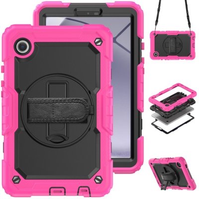 Protemio Solid 360 Odolný obal pro Samsung Galaxy Tab A9 66628 růžový