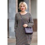 Italy fashion Vzorované šaty RIANA Bílá – Zboží Dáma