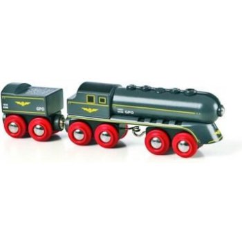 Brio 33697 Rychlý šedý vlak s vagonem