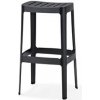 Zahradní židle a křeslo Cane-line Stohovatelná barová stolička Cut, Cane-line, 43x34x76 cm, rám hliník black