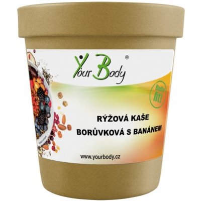 Yourbody Rýžová kaše borůvková s banánem 65 g – Zbozi.Blesk.cz