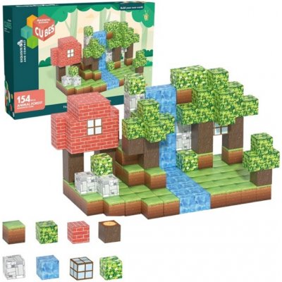 iMex Toys Magnetická stavebnice 154 ks minecraft – Zboží Dáma