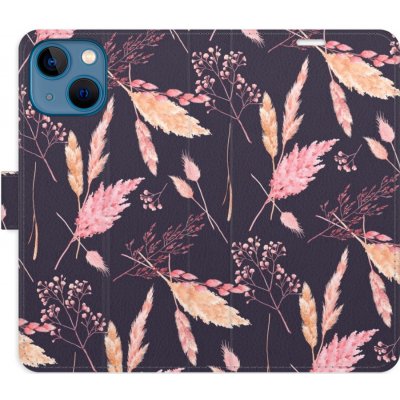 Pouzdro iSaprio Flip s kapsičkami na karty - Ornamental Flowers 02 Apple iPhone 13 mini