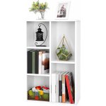 Vasagle Knihovna s 5 přihrádkami Bílá – Zboží Dáma