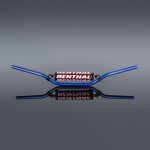 RENTHAL řidítka 7/8 (22mm) MX HANDLEBAR BLUE REED / WINDHAM PADDED barva světle modrá s chráničem | Zboží Auto