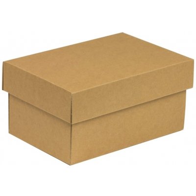 Dárková krabička s víkem 200x125x100/40 mm, hnědá - kraftová – Zboží Mobilmania