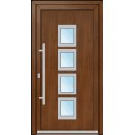 OknaDvereNaMiru.cz Vchodové dveře INOX 1427 ořech 105 x 205 cm – Zboží Mobilmania