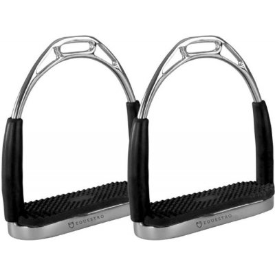 Kloubové třmeny EQUESTRO černé/silver 12cm – Zboží Mobilmania