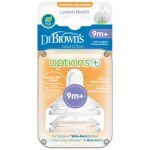 DR.BROWNS Dudlík na láhve Options+ široké hrdlo 9m + silikonový 2ks WN4201 – Zboží Mobilmania